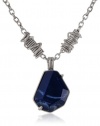 Kenneth Cole New York Oceans Blue Geometric Stone Pendant Necklace, 21