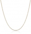 14k Gold Light Rope Chain Necklace