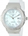 Swiss Legend Women's 20032D-02 South Beach Collection Stainless Steel, White Silicone, and  Diamond Watch