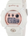 Casio Women's BG1005A-7 Baby-G Rose Gold and White Resin Digital Watch