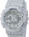 Casio Women's BA-110-8ACR Baby-G Silver-Tone Analog-Digital Display and Metallic Resin Strap Watch