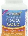 Nutrigold CoQ10 Gold (High Absorption) (Clinically-proven KanekaQ10), 100 mg, 120 softgels