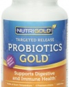 Nutrigold Probiotics Gold (Targeted Release) (Shelf-stable), 5 Billion CFUs, 90 veg. caplets