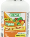 Deva Vegan Multivitamin and Mineral Supplement with Iron Free -- 90 Tablets