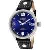 Invicta Men's 1459 Vintage Collection Riveted Leather Strap Blue Dial Watch