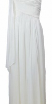 Alex Evenings Women's Long Chiffon Dress with Scarf Ivory (10)