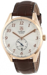 TAG Heuer Men's WAS2140.FC8176 Carrera Silver Dial Leather Strap Automatic Watch