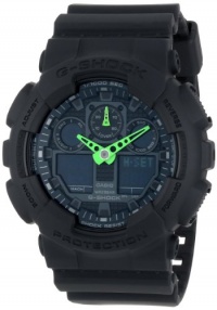 Casio G Shock Black and Neon Green Mens Watch GA100C-1A3CR