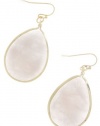 TIFFANY & ZARA OVAL STONE JEWEL EARRINGS (Light Pink)