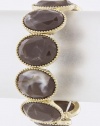 JACOBS & McCARTNEY OVAL STONE STACKED BRACELET (Brown)