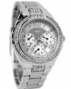 GUESS U0111L1 Silver-Tone Sparkling Watch