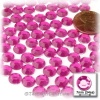 The Crafts Outlet 144-Piece Flat Back Round Rhinestones, 7mm, Hot Pink/Rose