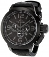 TW Steel Cool Black Chronograph Leather Mens Watch TW821R