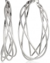 Kenneth Cole New York Oceans Blue Twisted Wire Hoop Earrings