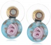 Betsey Johnson Vintage Bows Flower Orbital Drop Earrings