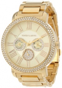 Vince Camuto Women's VC/5000CHGB Swarovski Crystal Accented Gold-Tone Multi-Function Bracelet Watch