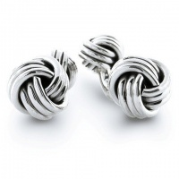 Bling Jewelry French Cufflinks Sterling Silver Love Knot Double Sided