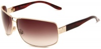 Gucci Men's 1894/S Rectangle Sunglasses,Gold & Dark Havana Frame/Brown Gradient Lens,One Size