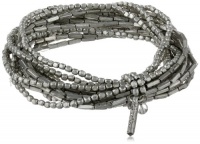 Kenneth Cole New York Seed Bead Boost Silver Seed Bead Multi-Row Stretch Bracelet, 7.5