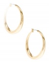 GUESS Women's Gold-Tone Tubular Hoop Earrings, GOLD