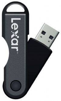 Lexar JumpDrive TwistTurn 64GB USB Flash Drive LJDTT64GASBNA (Black)