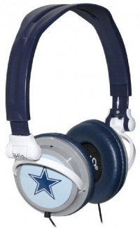 NFL Dallas Cowboys Lightweight Deep Bass Stereo Headphones