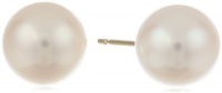 14k Gold White Freshwater Cultured AA Quality Pearl Earrings