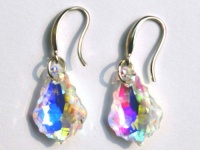 Clear AB Crystal .925 Silver Dangle Earrings with Swarovski Elements®