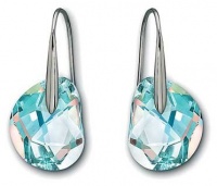 Swarovski Galet Light Azore Blue Pierced Earrings��Austria