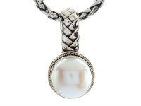 Balissima By Effy Collection Sterling Silver and 18k Yellow Gold Freshwater Pearl Pendant Necklace