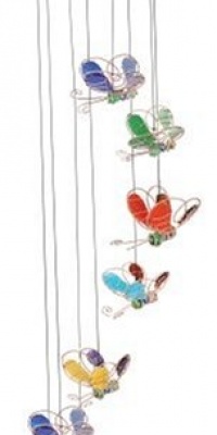 Red Carpet Studios Ltd. Spiral Tunes Suncatchers Butterfly Mosaic Mobile