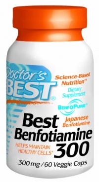 Doctor's Best Benfotiamine 300 Mg Vegetarian Capsules, 60 Count