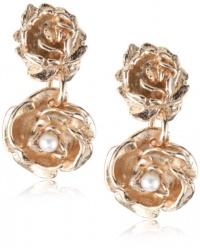 Sam & Goldie Birds and Bees Rose Gold Plated Bridal Veil Falls Earrings