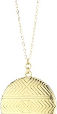 House of Harlow 1960 14k Yellow Gold-Plated Medallion Locket Pendant Necklace