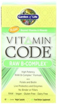 Garden of Life Vitamin Code  - Raw B-Complex, 60 vegan caps  Box