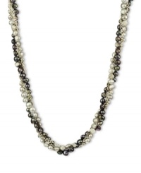 Go for a subtle hint of color. This beautiful necklace features grey-colored cultured freshwater pearls (6-7 mm) set in sterling silver. Approximate length: 18 inches.