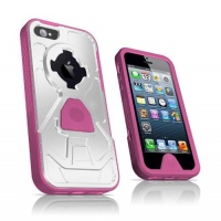 Rokform RokShield V.2 Bumper Apple iPhone 5 / 5S Case with Remote Mounting System (Pink Bumper / White Body / Pink Grip)