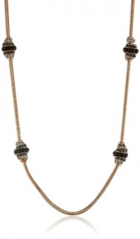 Anne Klein Bright Idea Gold-Tone and Black Multi-Strand Necklace, 42