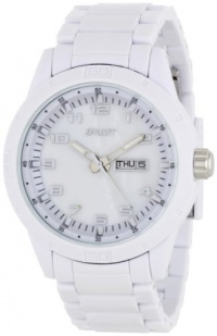 Sprout Women's ST3100MPWT  Mother-Of-Pearl Dial White Corn Resin Bracelet Watch