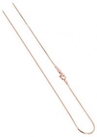 14 KT Rose Gold over Sterling Silver 1mm Snake Chain Necklace 14 to 30 inch