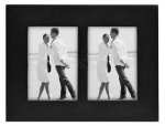 Linear Black Picture Frame 2.5x3.5 Split Double