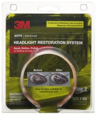 3M 39045 Headlight Renewal Kit with Protectant