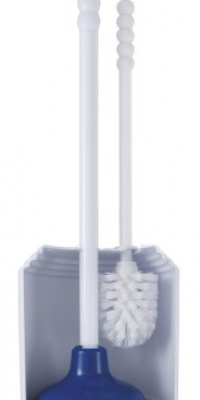 LDR 167 4766WT Tahoe Plunger and Brush Combo Caddy, White