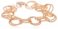 Betsey Johnson Classic Boost Rose Gold Circle Link Bracelet, 7.5