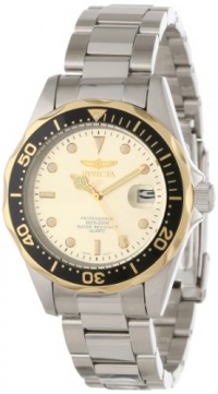 Invicta Men's 12808X Pro Diver Gold Dial Stainless Steel Watch