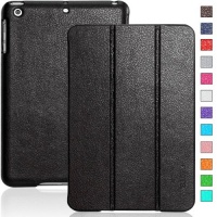 INVELLOP Black Leatherette Case Cover for Apple iPad mini retina display (also known as iPad mini 2 II)