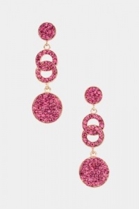 Trendy Fashion Jewelry - Dangling Crystal Earrings - By Fashion Destination (Rose) | Free Shipping