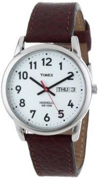 Timex Men's T20041 Easy Reader Brown Leather Strap Watch