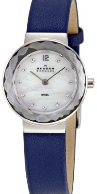 Skagen Women's 456SSLN Denmark White Mother-Of-Pearl Dial Watch