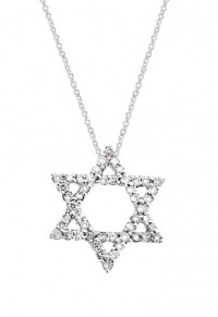 Effy Jewlery 14K White Gold Diamond Star of David Pendant, .24 TCW